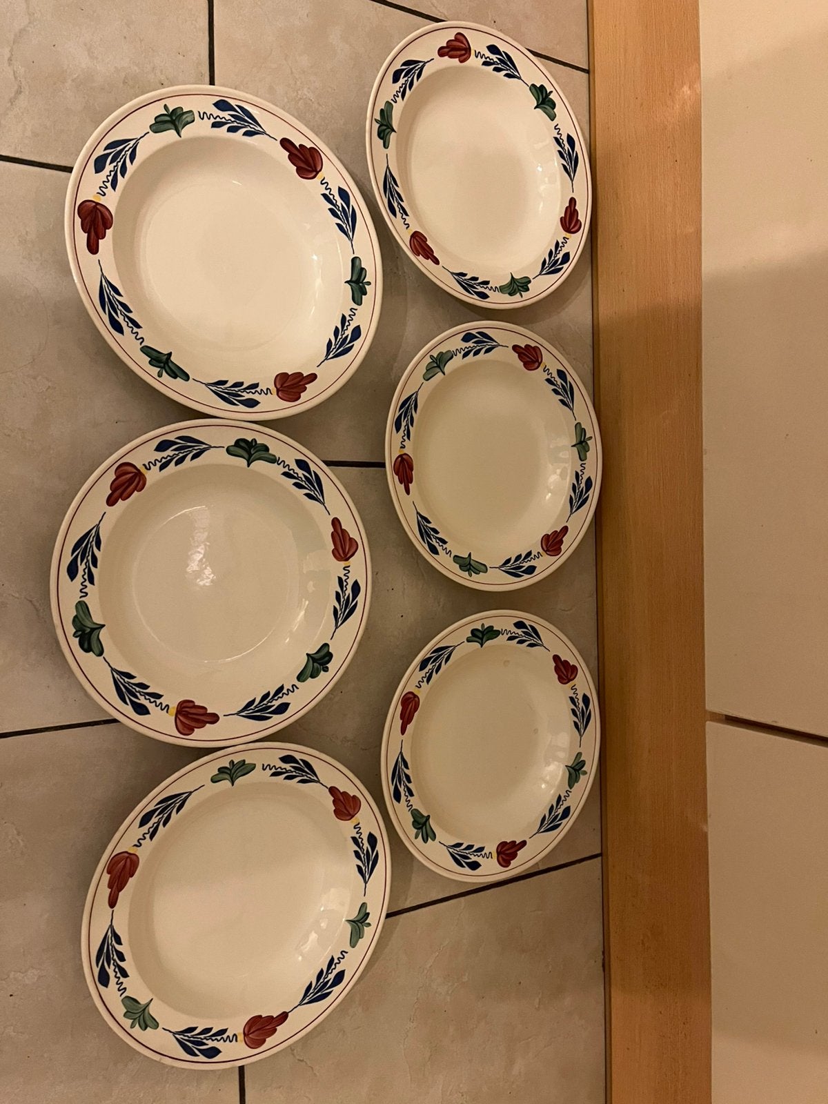 6 Boerenbond diepe borden servies, Ophalen