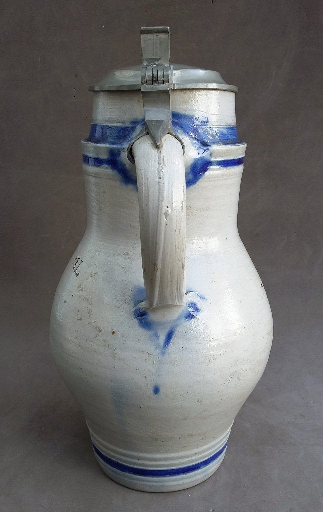 Omstreeks 1750 - 1850 KLEIN Model Westerwald Kruik Kan, Ophalen of Verzenden