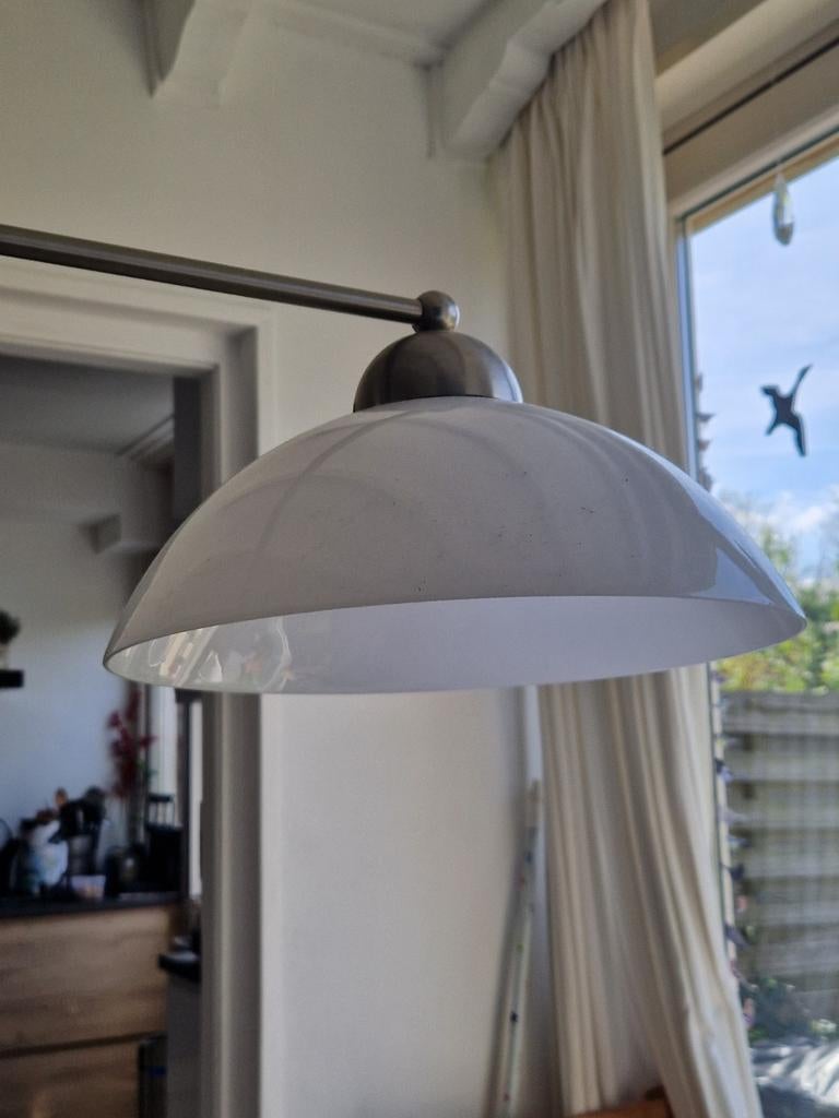 GEZOCHT :Lampenkap voor Gispen hanglamp T-pendel 80, 32 cm, Ophalen of Verzenden, Rond