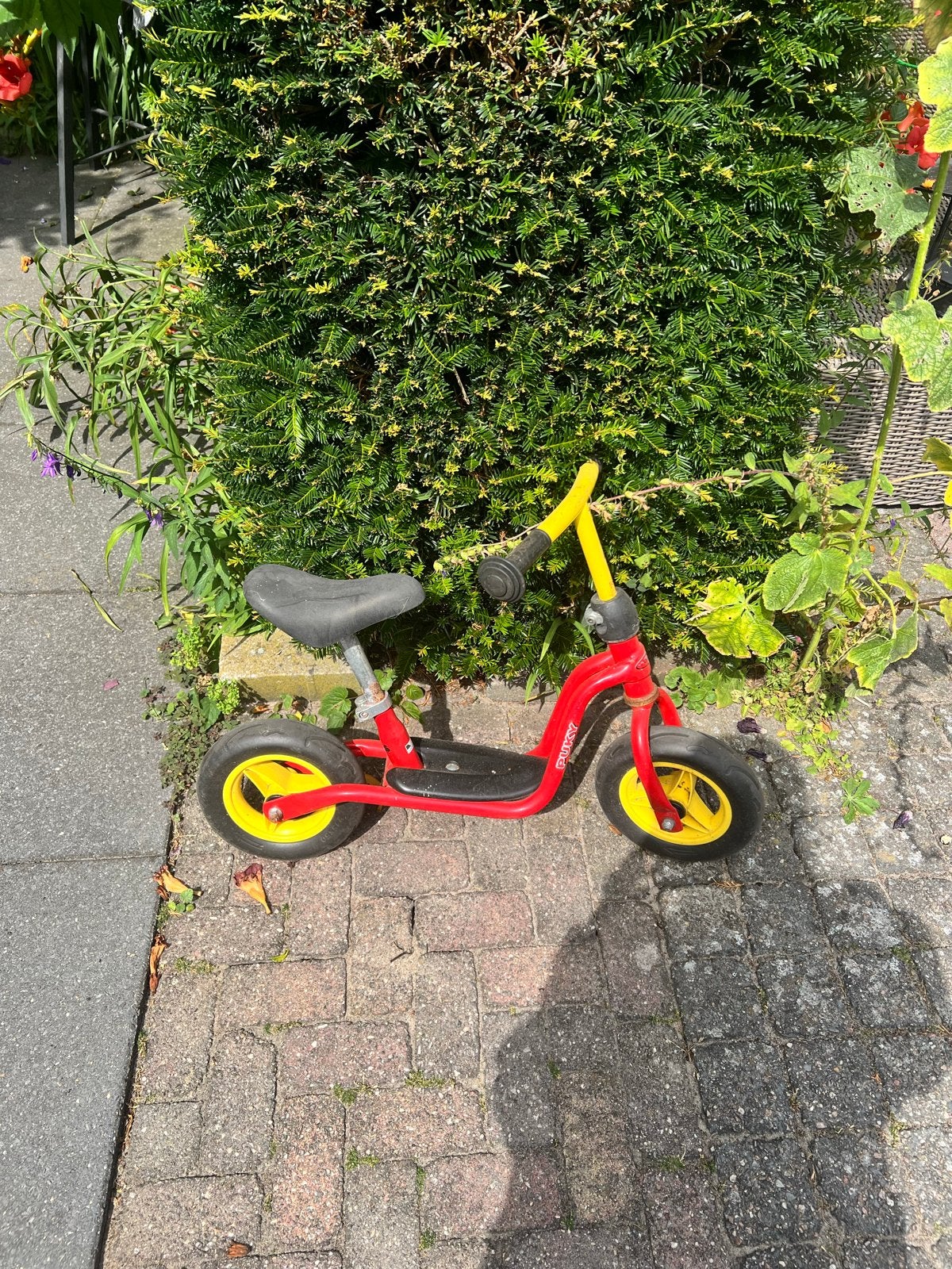 Puky loopfiets rood/geel, Ophalen, Gebruikt, Minder dan 16 inch