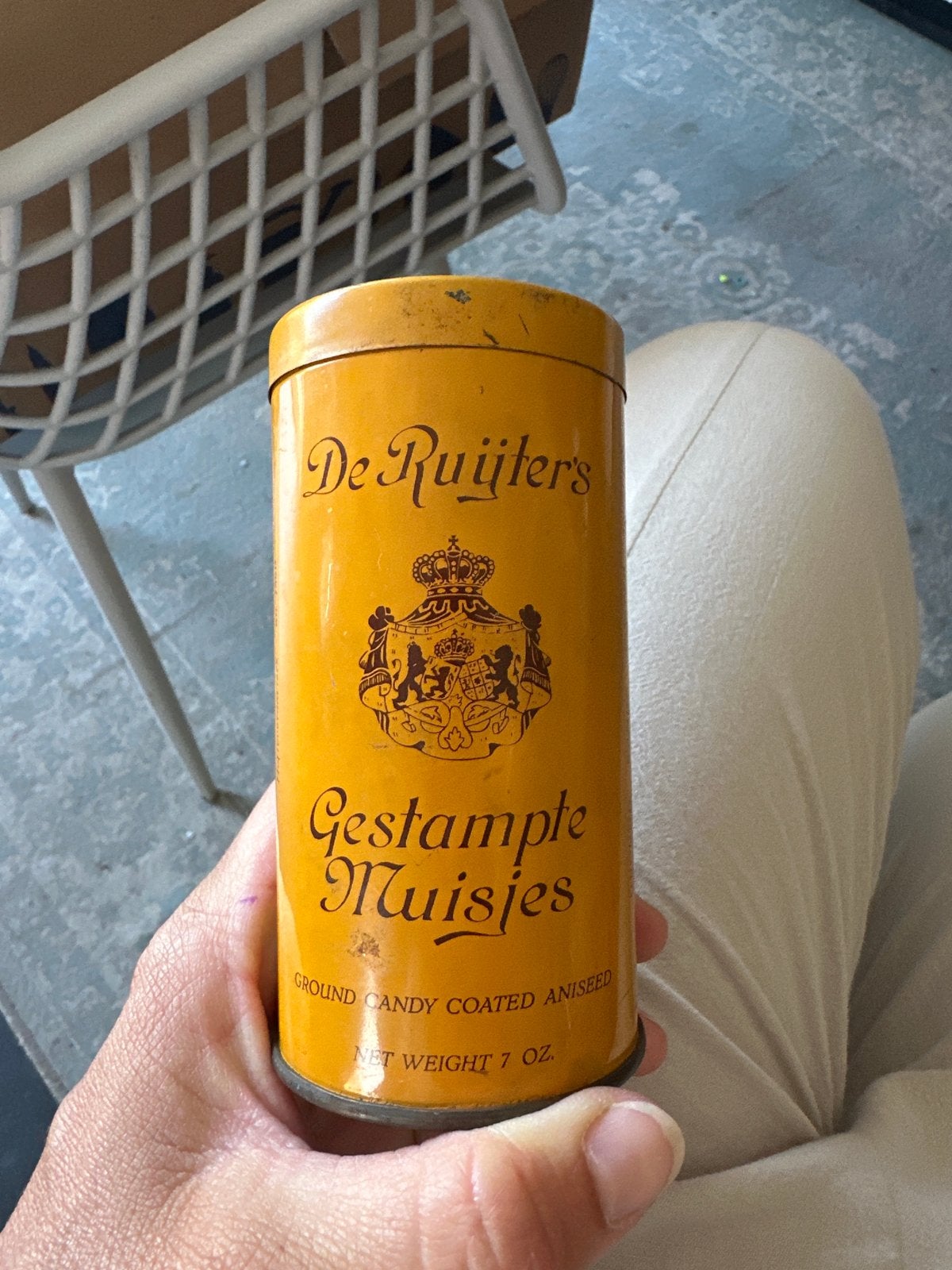 Vintage De Ruijter Gestampte Muisjes Blik - Oud Hollandsch, Ophalen of Verzenden, Gebruikt, Overige, Overige merken