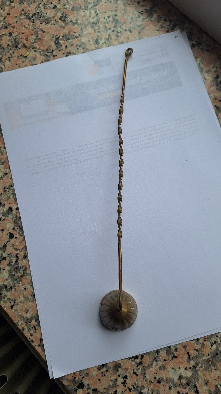 Vintage Koperen Kaarsendover - 18cm lang, Antiek en Kunst, Ophalen of Verzenden