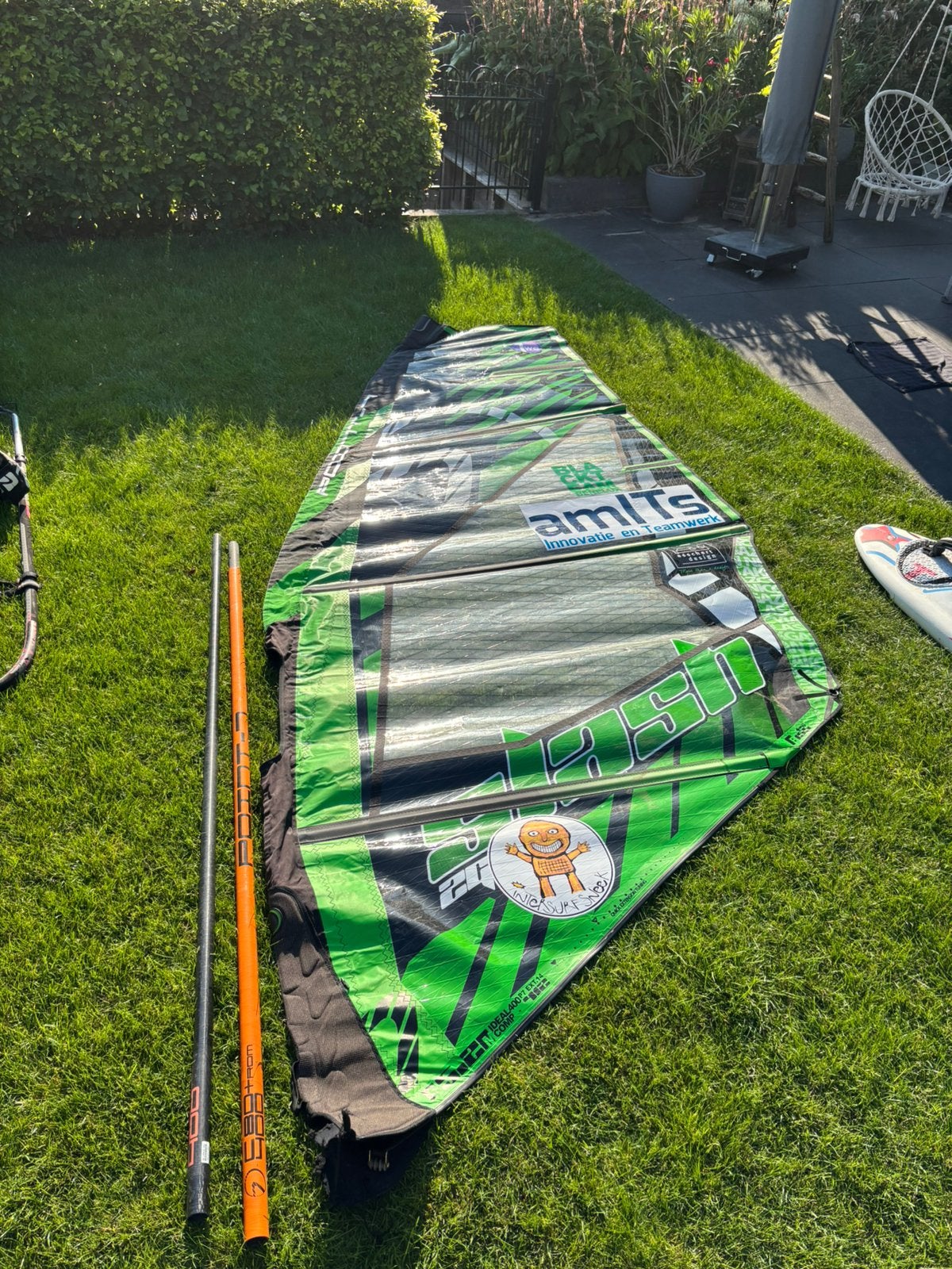 Windsurf freestyle set compleet, Ophalen, Gebruikt, 5 tot 6.5 m², Complete set