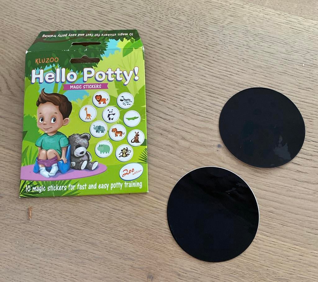 Twee Hello Potty! magische pandabeer stickers, Ophalen of Verzenden, Nieuw, Jongen of Meisje