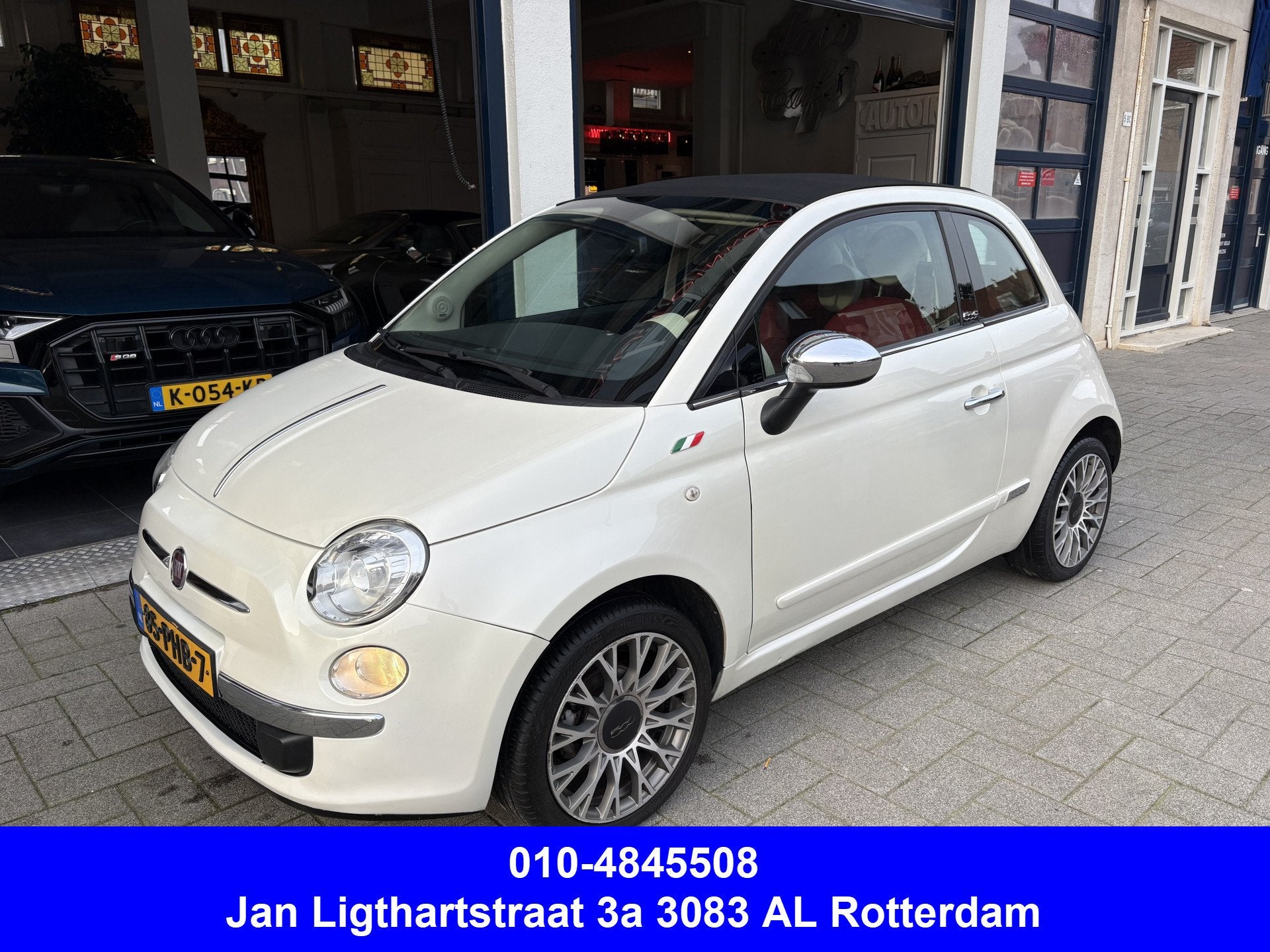 Fiat 500C 1.2 Rock NL AUTO/AUTOMAAT/PARELMOER WIT (bj 2011), Euro 5, Gebruikt, 1242 cc, Cabriolet