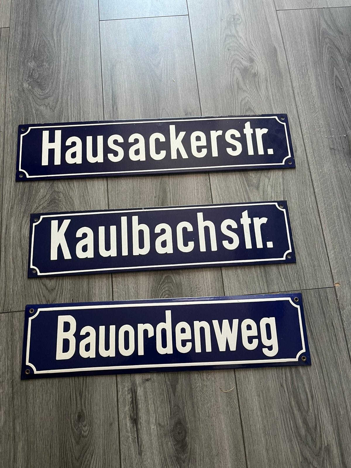 Emaille straatnaamborden duits., Antiek en Kunst, Ophalen of Verzenden
