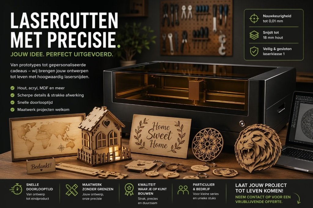 Laser snij- & graveerservice – maatwerk met precisie, Ophalen of Verzenden, Nieuw
