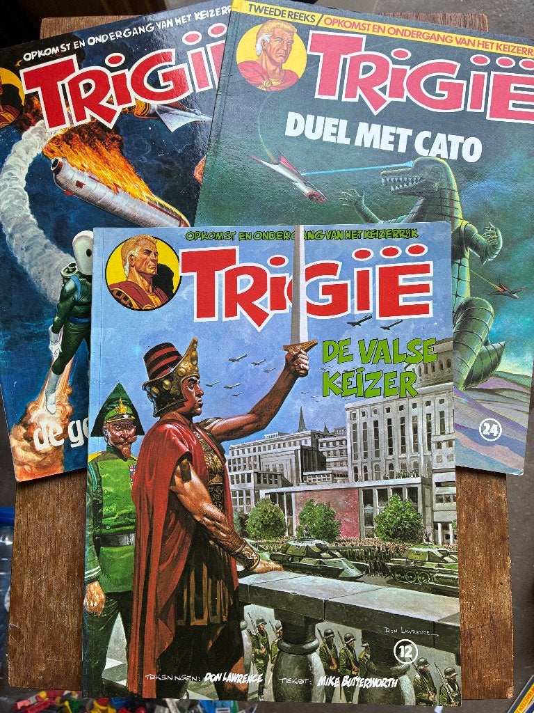 LOSSE VERKOOP ; Trigie Trigië ; vele delen , zie omschrijv., Meerdere stripboeken, Ophalen of Verzenden, Zo goed als nieuw, Don Lawrence