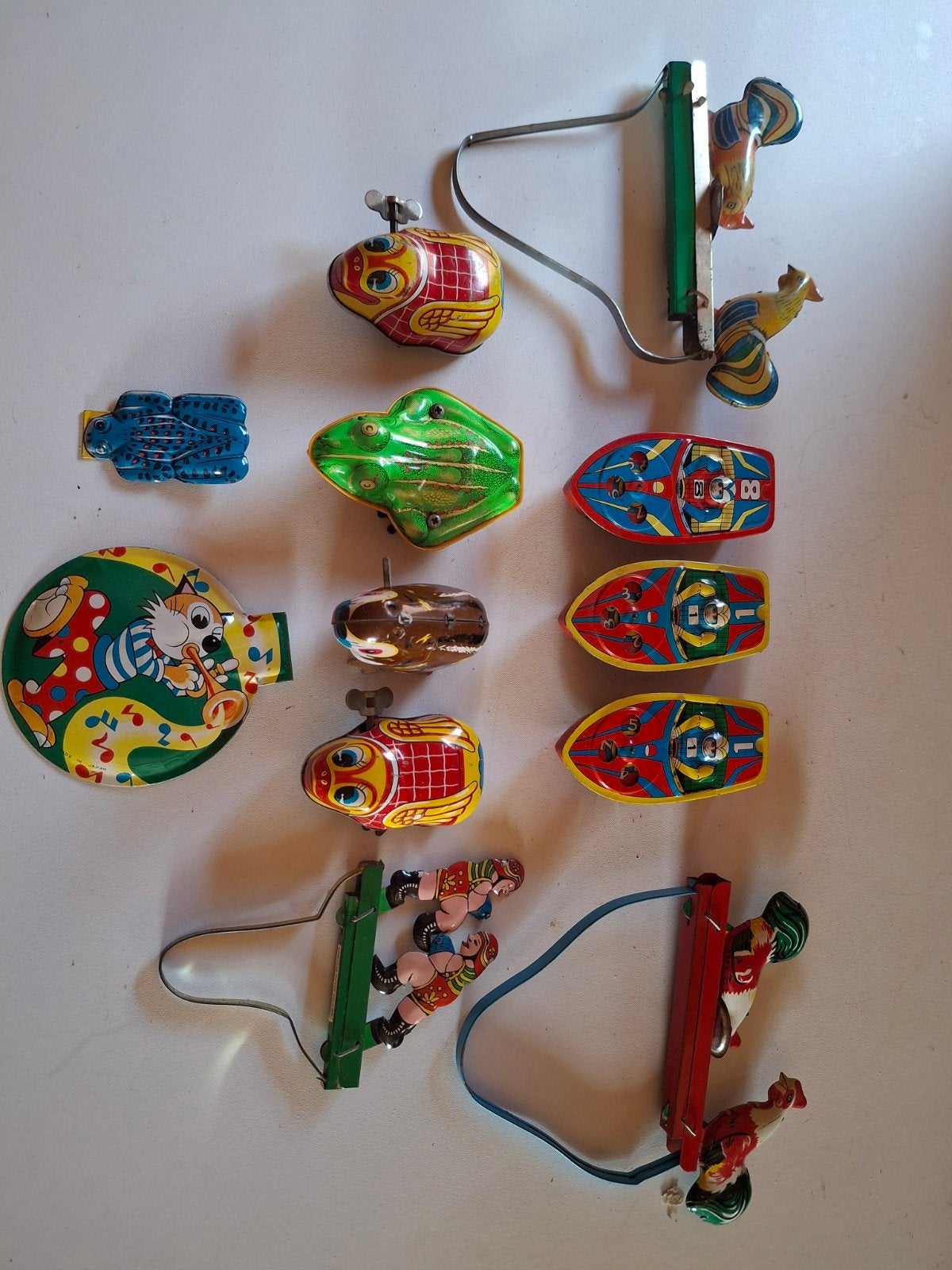 lot van verschillende vintage blikken speelgoed, Ophalen of Verzenden