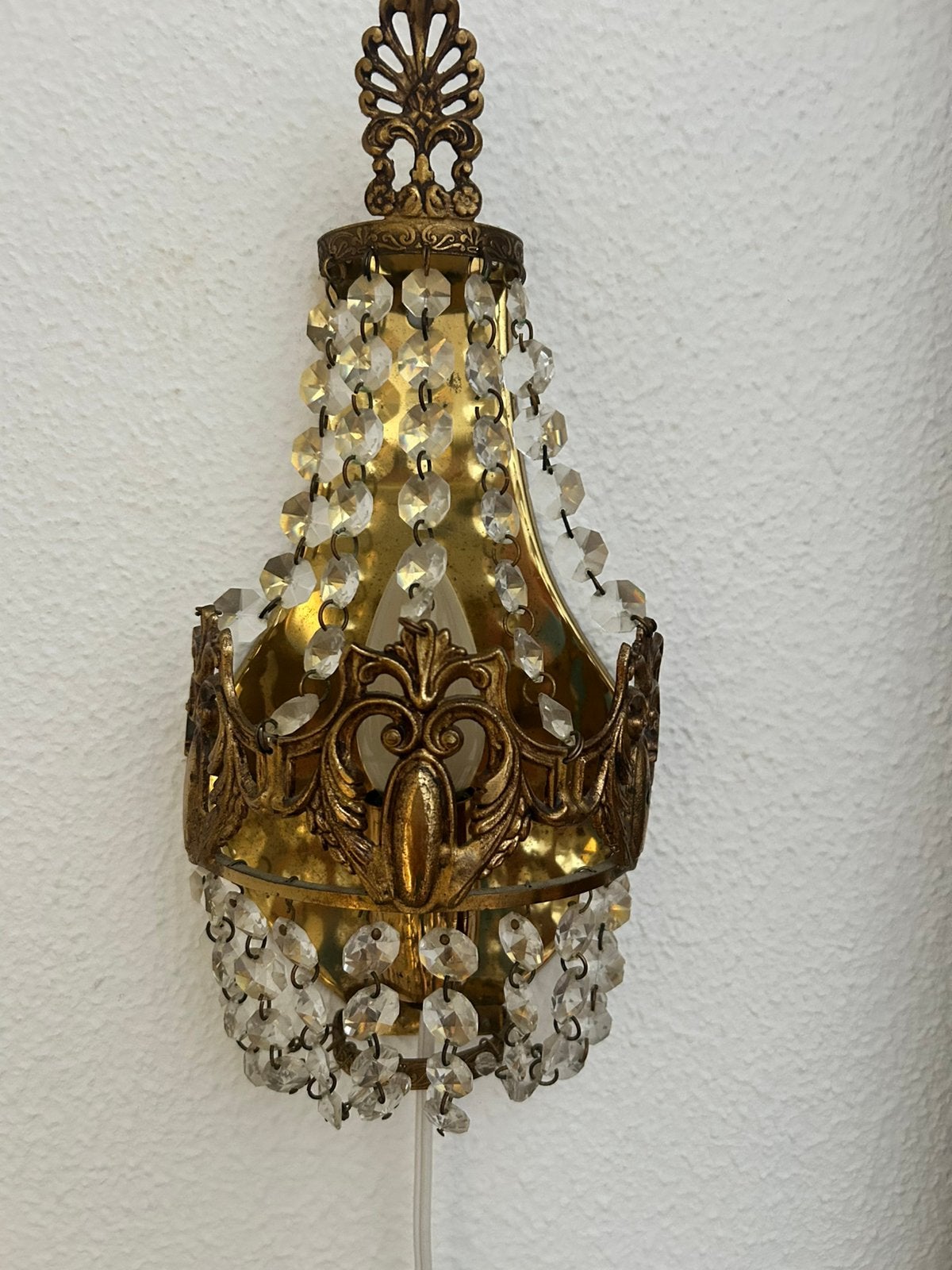 Wandlampje kristal, Ophalen of Verzenden, Gebruikt, Wandlamp