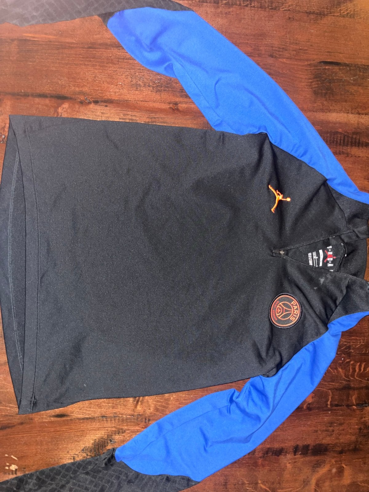 PSG Air Jordan Trainingsshirt - Zwart/Blauw, Maat 48/50 (M), Zwart, Ophalen of Verzenden, Zo goed als nieuw