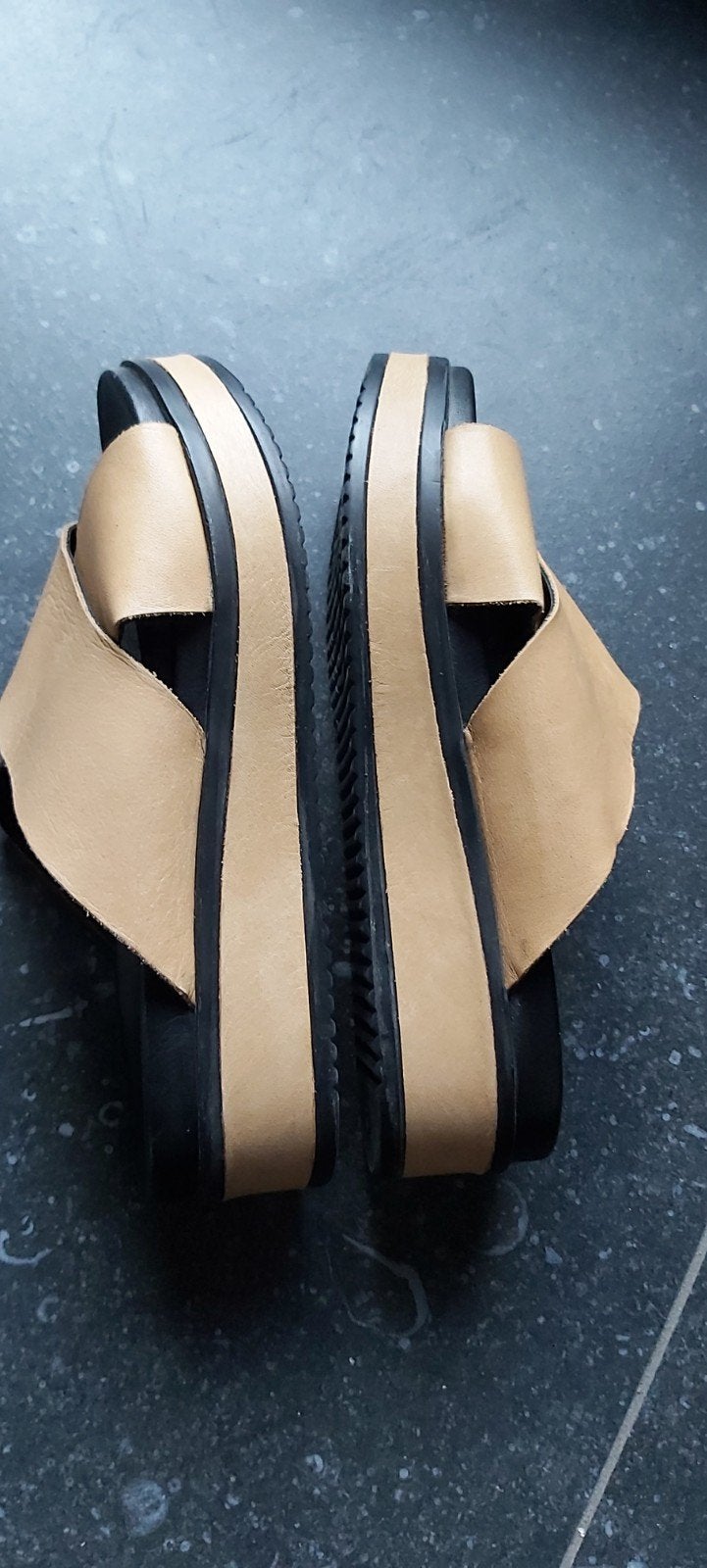 Shabbies Amsterdam leren slippers maat 39, Slippers, Shabbies Amsterdam, Beige, Ophalen of Verzenden