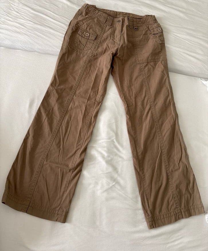 Sutherland bruine katoenen broek maat 42 met leuke details, Kleding | Dames, Bruin, Maat 42/44 (L), Ophalen of Verzenden, Zo goed als nieuw