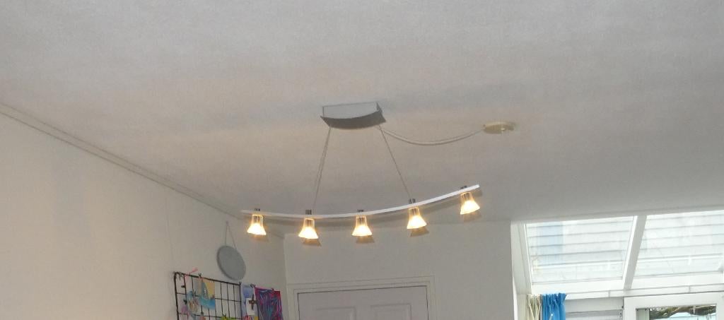 Lamp boven eettafel, Ophalen, Zo goed als nieuw, Glas