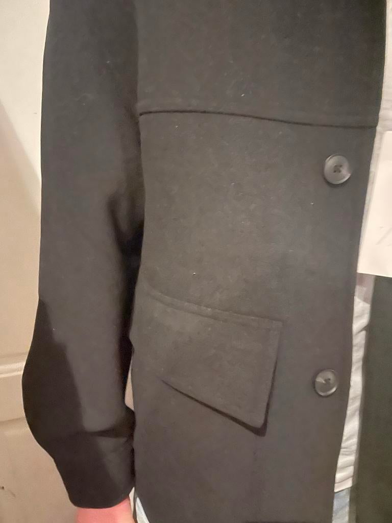 Zara wollen polyester tussenjas - Zwart, Ophalen of Verzenden, Nieuw, Maat 46 (S) of kleiner, Zwart