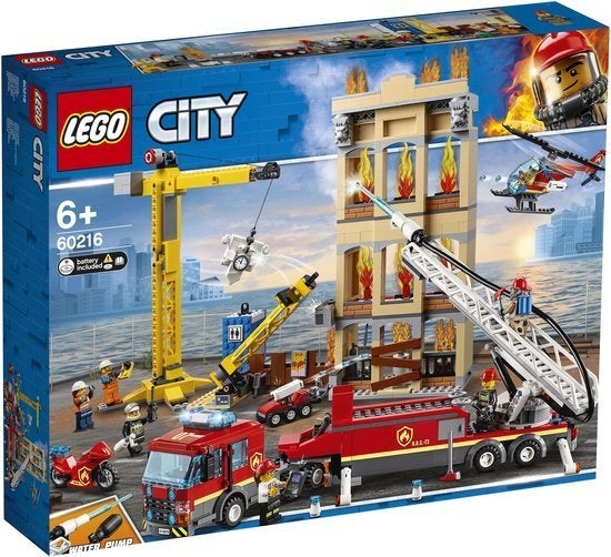 LEGO City 60216 Brandweer in de binnenstad (Compleet), City, Lego, Inclusief instructies, Ophalen of Verzenden