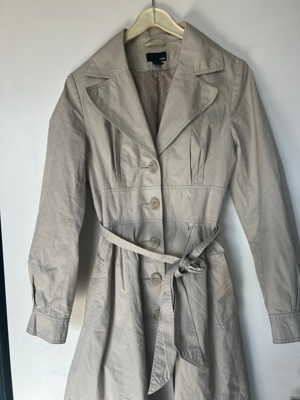 Mooie Trenchcoat, Ophalen of Verzenden, Zo goed als nieuw, Maat 36 (S), Beige