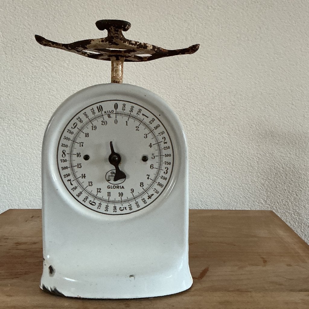 Weegschaal GLORIA Antiek, Witgoed en Apparatuur, Ophalen, Keukenweegschaal, Analoog, 500 gram of grover