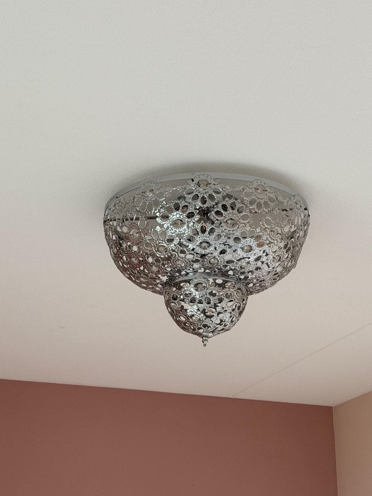 Plafondlamp, Huis en Inrichting, Lampen | Hanglampen, Ophalen, Zo goed als nieuw, Metaal