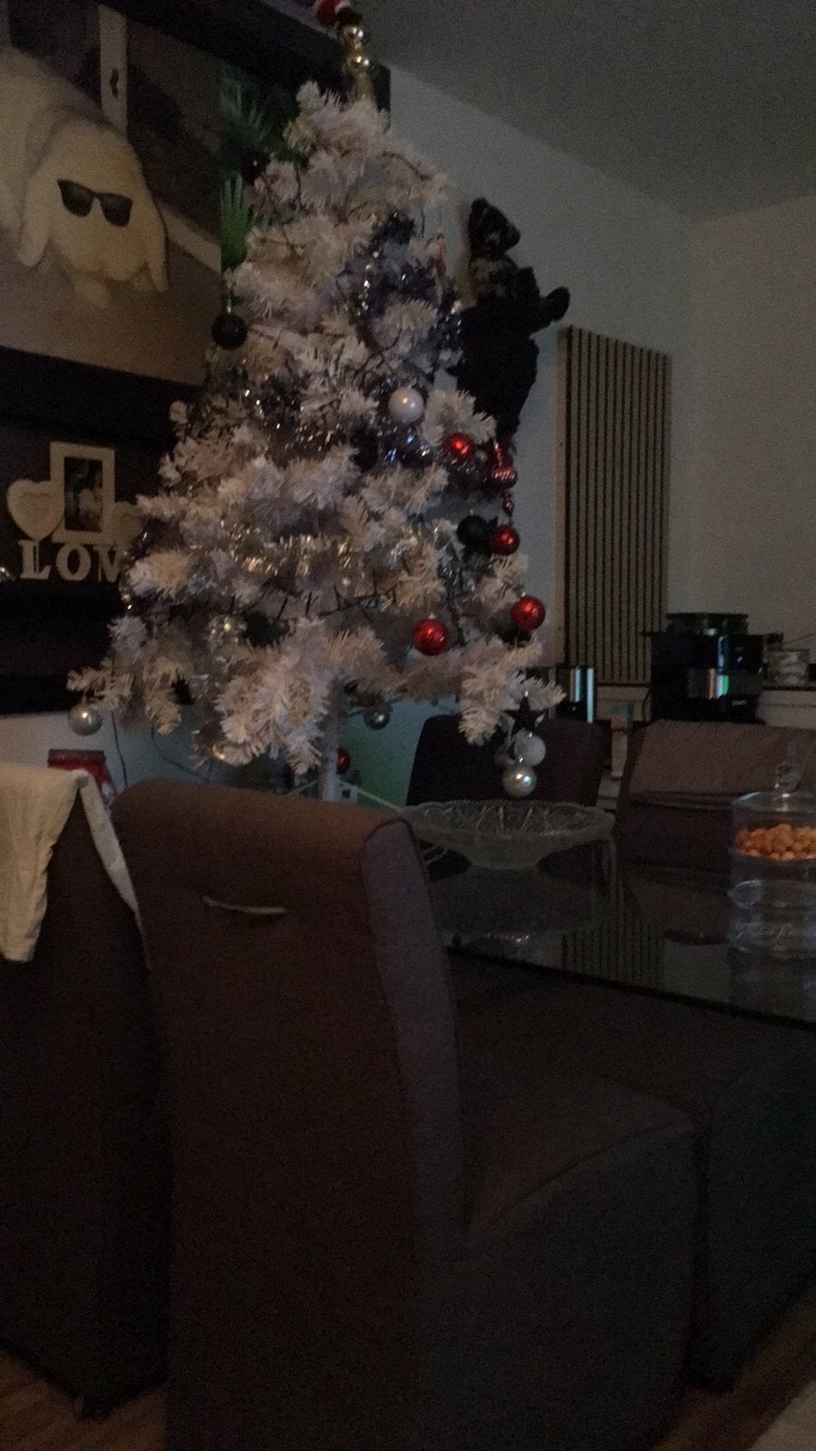 Kerstboom  wit met licht en ballen, Diversen, Ophalen, Zo goed als nieuw