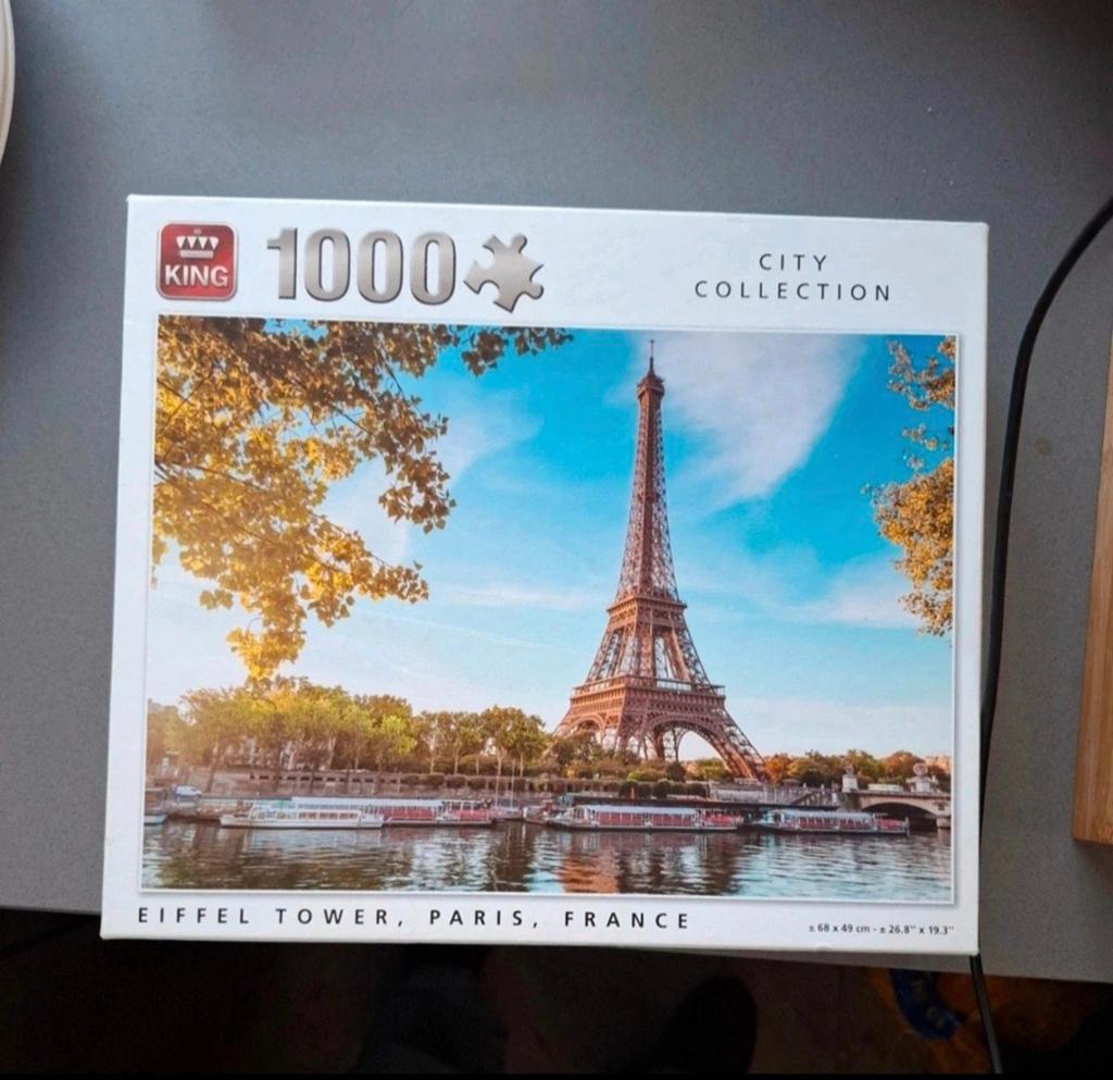 Eiffel toren puzzel 1000 stukjes, Ophalen of Verzenden, 500 t/m 1500 stukjes, Zo goed als nieuw, Legpuzzel