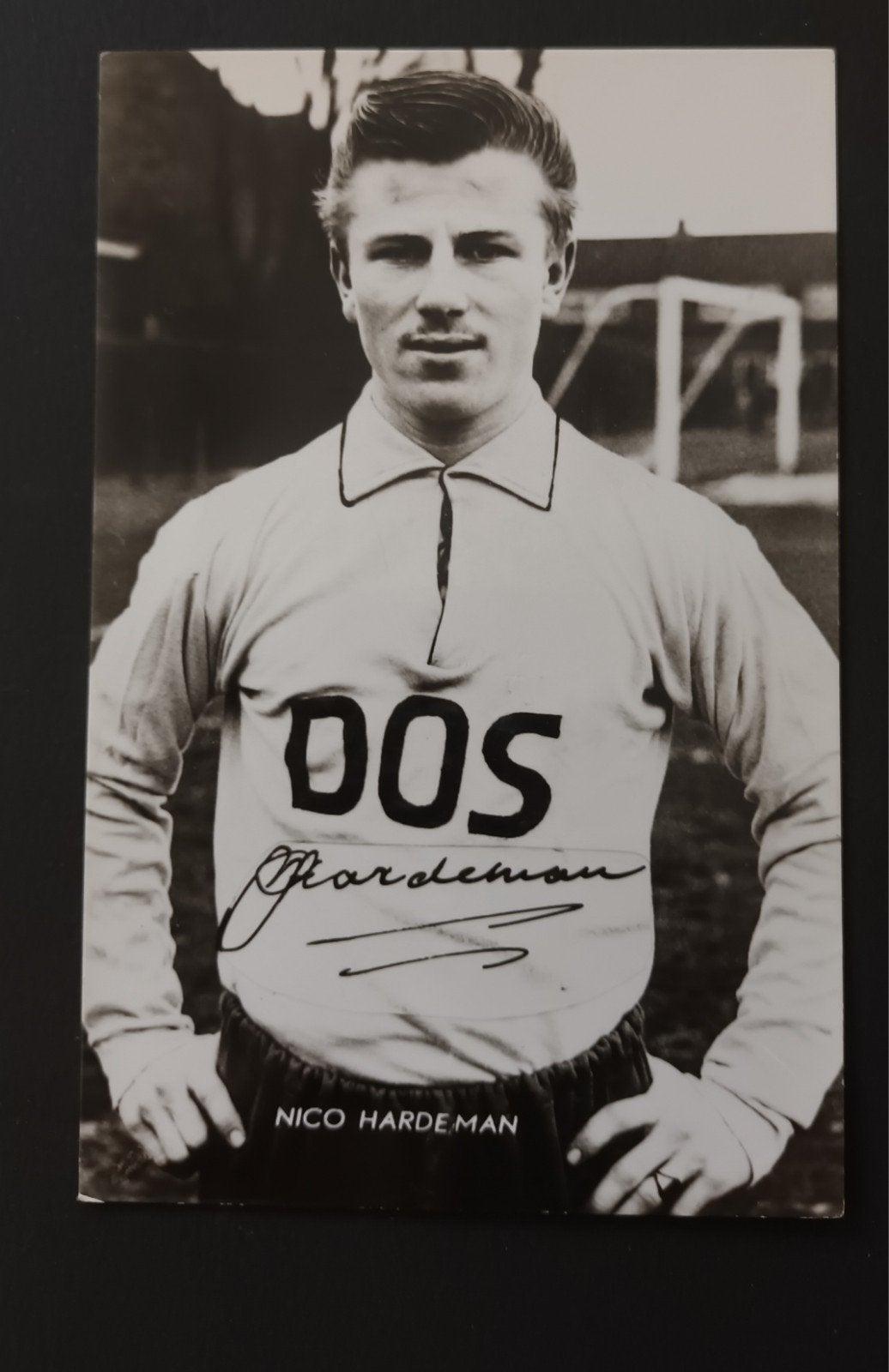 Oud Voetbal Spelerskaart DOS Nico Hardeman met handtekening, Verzenden, Spelerskaart