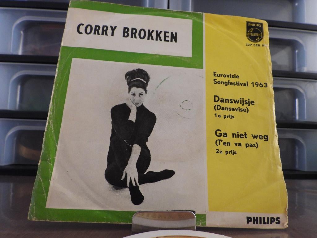 single Corry Brokken – Eurovisie Songfestival 1963 - Danswij, Cd's en Dvd's, Vinyl Singles, Ophalen of Verzenden, Gebruikt, Pop