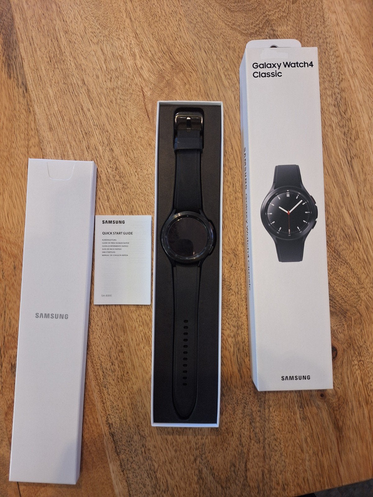horloge samsung galaxy watch 4 classic, Sieraden, Tassen en Uiterlijk, Smartwatches, Ophalen of Verzenden, Zwart, Android