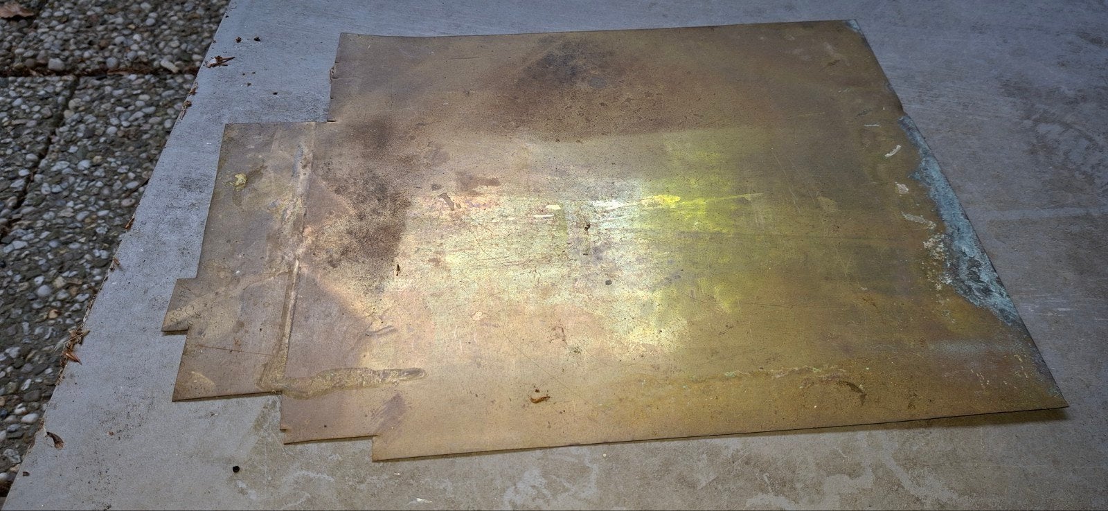 2 Koperen platen, 1mm dikte - diverse afm, Ophalen of Verzenden