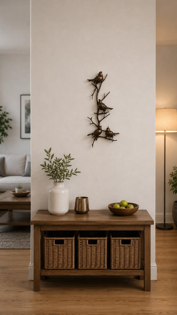 4 VOGELS OP TAK / BRONS / WANDHANGER, Tuin en Terras, Tuinbeelden, Dierenbeeld, Nieuw, Info@huisentuindecoratiemarie.nl, Huis en tuin decoratie marie