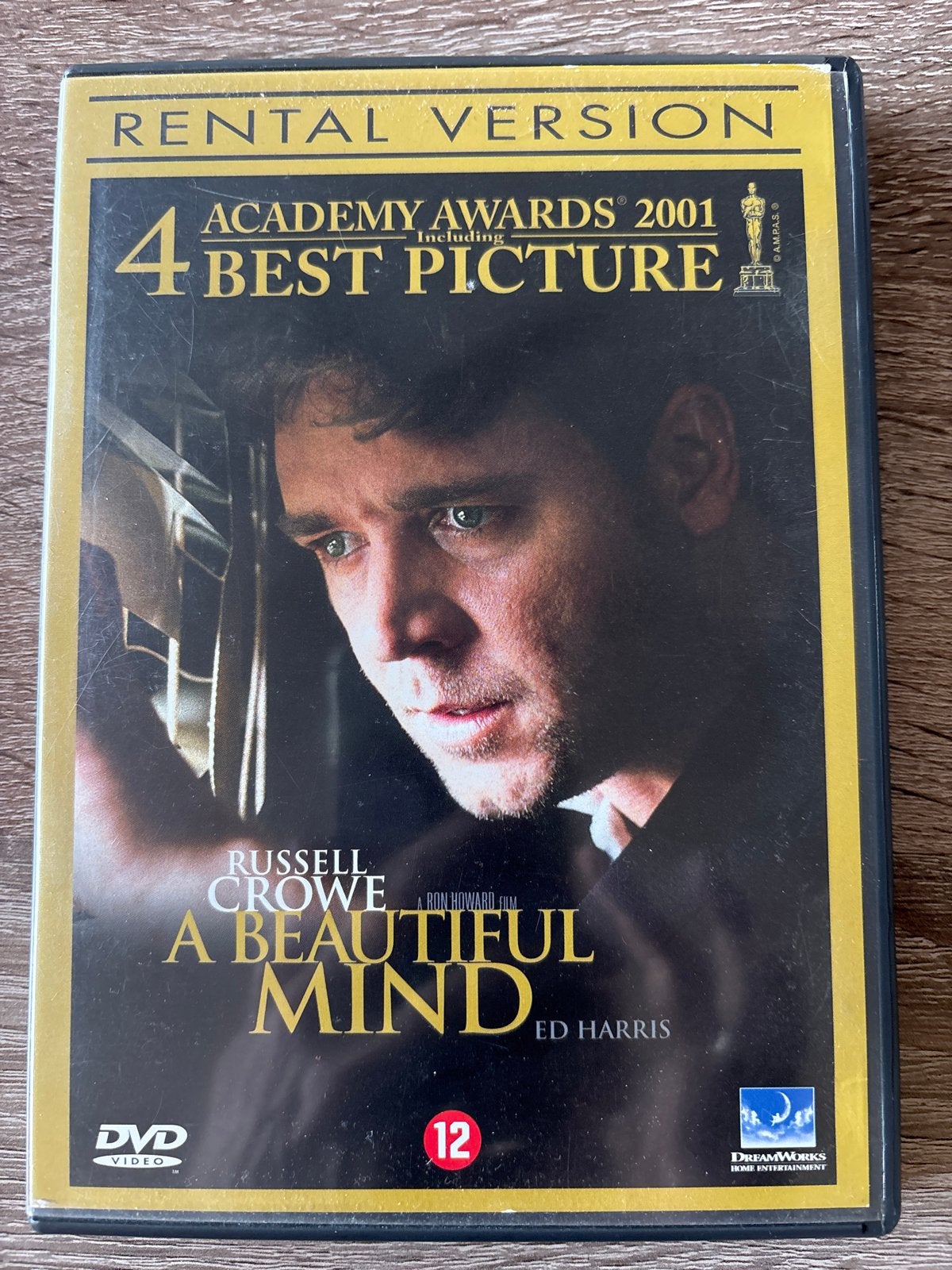 A Beautiful Mind DVD - Rental Version, Cd's en Dvd's, Dvd's | Drama, Waargebeurd drama, Nederlands, Ophalen of Verzenden, Vanaf 12 jaar