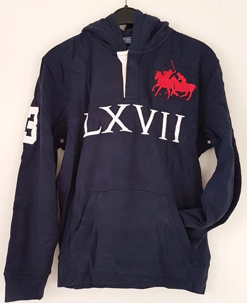 Maat 140/146 Donkerblauwe Ralph Lauren hooded sweater, Trui of Vest, Nieuw, Ophalen of Verzenden, Jongen
