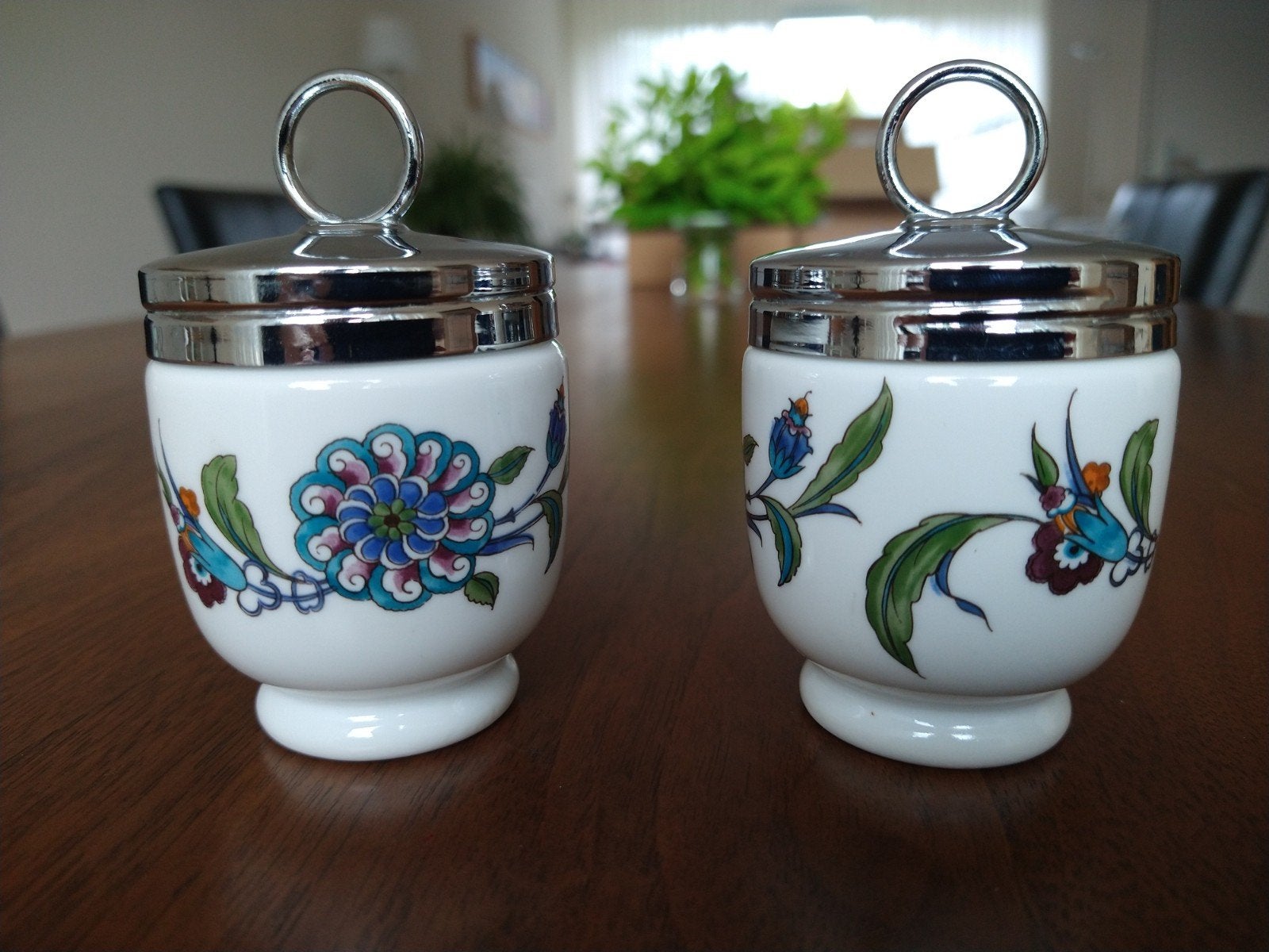 Prachtige set Royal Worcester Egg Coddlers - Palmyra, Ophalen of Verzenden