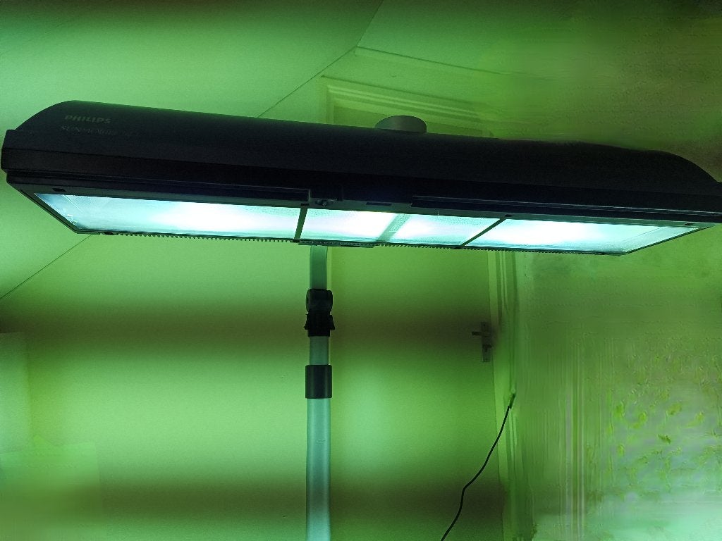 Zonnehemel Zonnebank Philips inklapbaar, Ophalen, Gebruikt, Zonnebank enkelzijdig, Minder dan 10 lampen
