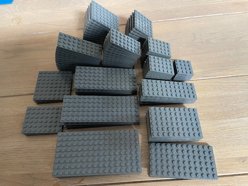 Lego donker grijze platen, Gebruikt, Overige thema's, Lego, Overige typen