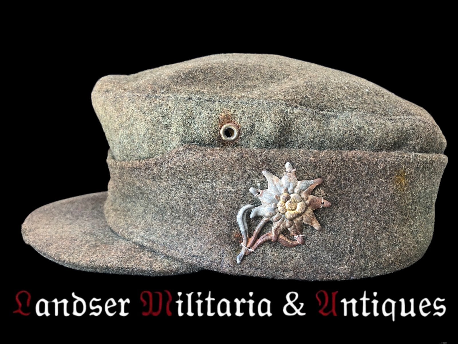 WH Gebirgsjäger mütze, Ophalen, Nederland, Helm of Baret