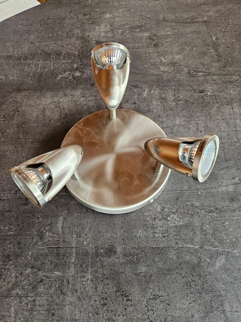Plafondlamp, Huis en Inrichting, Lampen | Spots, Ophalen of Verzenden, Gebruikt, Metaal of Aluminium, Plafondspot of Wandspot