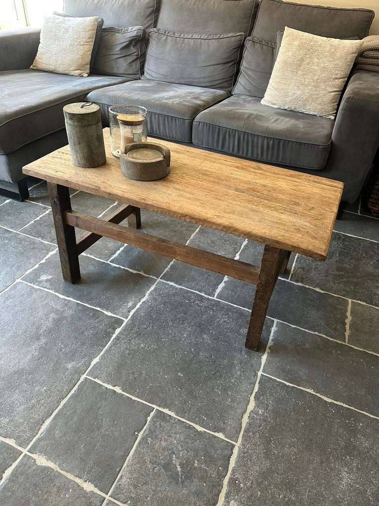 Oud houte salontafel, Ophalen, Zo goed als nieuw, Minder dan 10 m², Laminaat