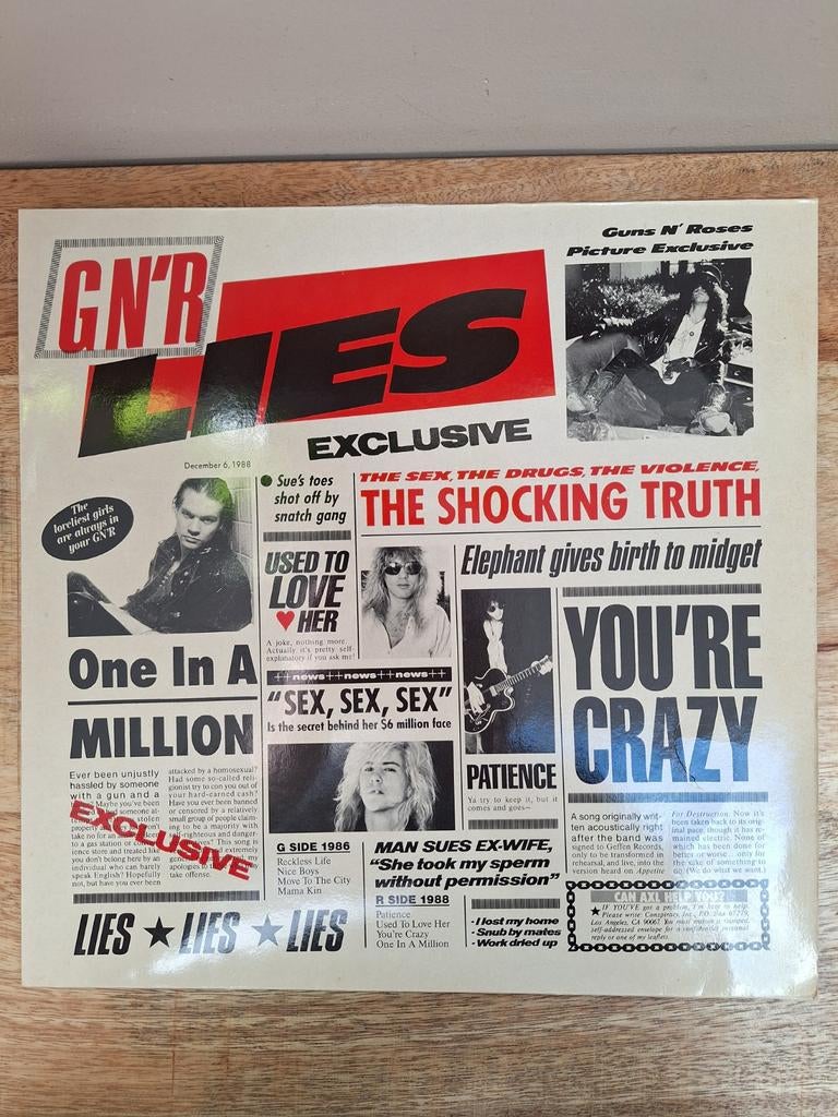 Titel: Guns N' Roses - G N' R Lies LP (1988) | Vinyl & Hoes, Cd's en Dvd's, Vinyl | Hardrock en Metal, Ophalen of Verzenden