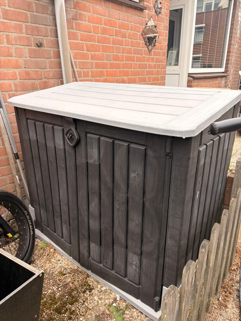 Nette ruime berging tuinkussens 127x71x110, Tuin en Terras, Ophalen, Gebruikt, Kunststof, Overige typen
