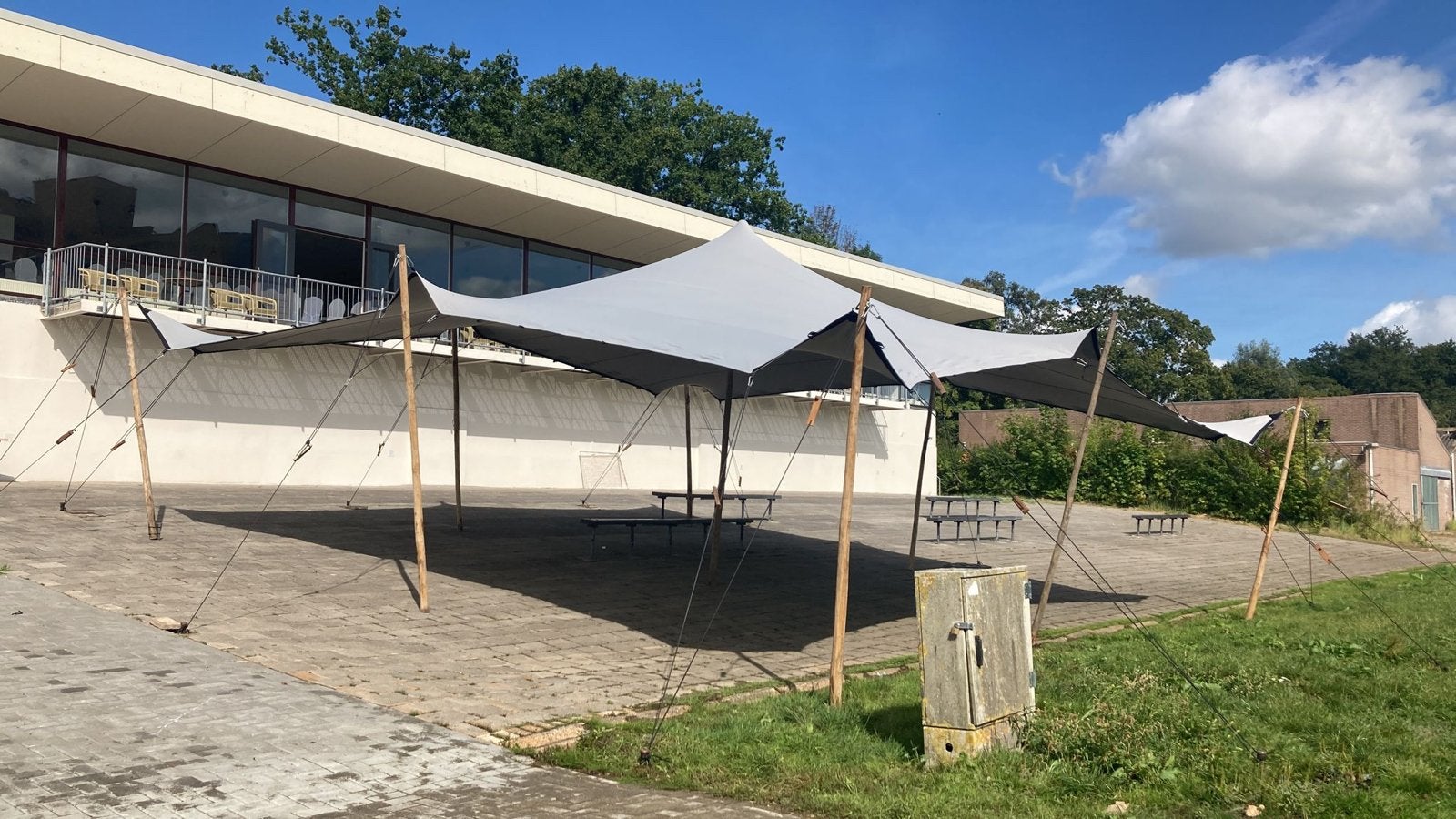 Stretchtent 10x10 Grijs, Ophalen, Gebruikt, Opvouwbaar, Overige typen