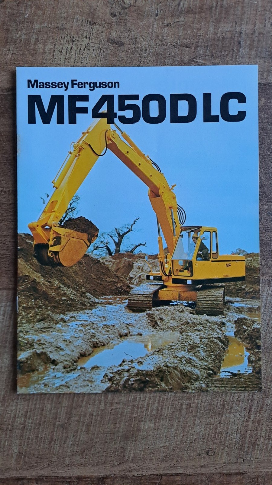 Oude folder Massey Ferguson  MF 450DLC rupsgraafmachine, Ophalen of Verzenden, Zo goed als nieuw, Folder
