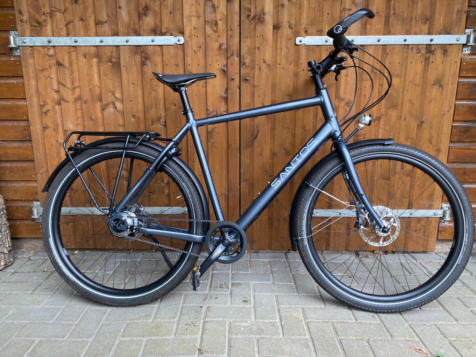Santos Travelmaster 3+ Rohloff / Riem / Schijfrem / 61cm, Ophalen, Zo goed als nieuw, 10 tot 15 versnellingen, Overige merken