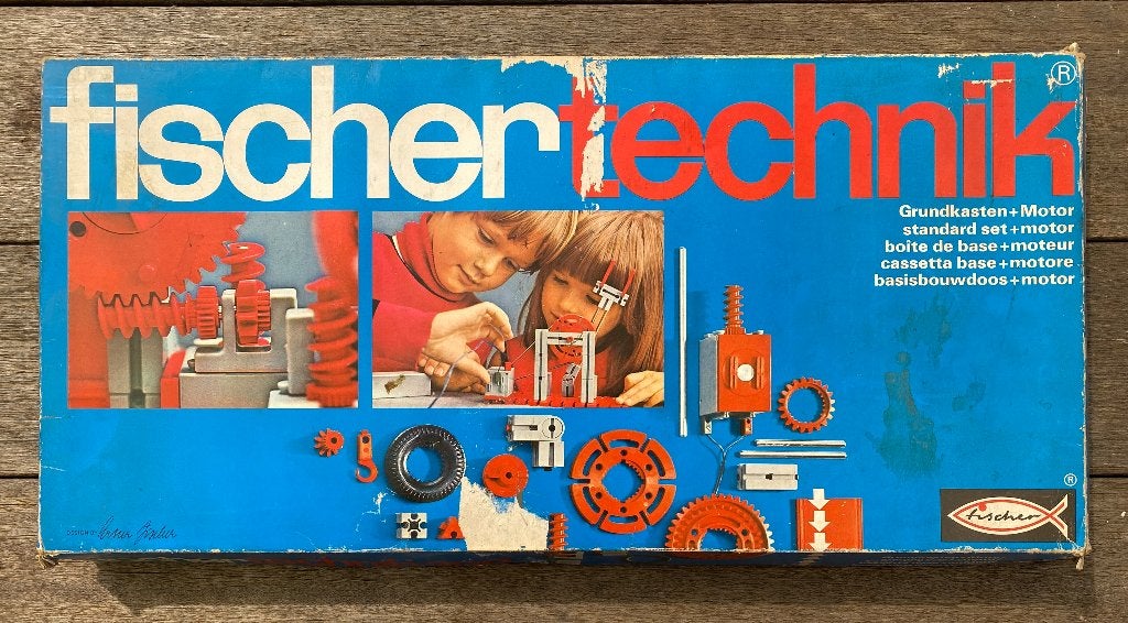 3 bouwdozen Fischertechnik 100 300 Portaalkraan goede staat, Ophalen of Verzenden, Gebruikt