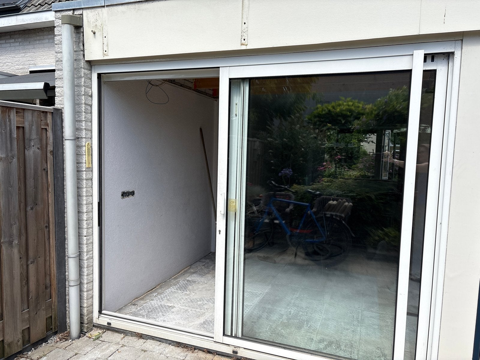 Aluminium Schuifpui dubbel glas - 260 breed x213,5 hoog cm, Ophalen, Gebruikt, Schuifdeur, 120 cm of meer