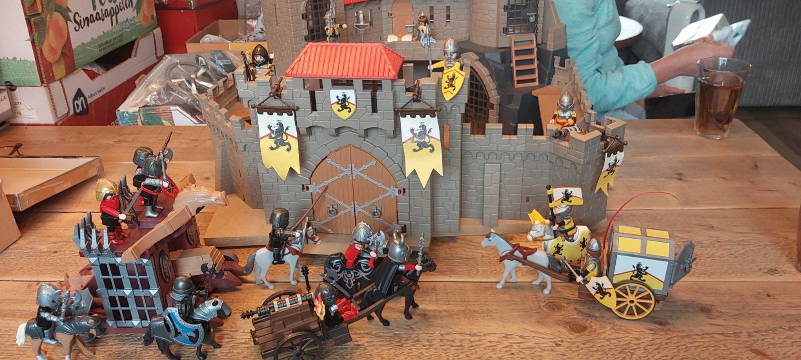 Playmobil Leeuwenhart Kasteel 4865 + Extra Ridders, Kinderen en Baby's, Complete set, Ophalen of Verzenden, Zo goed als nieuw