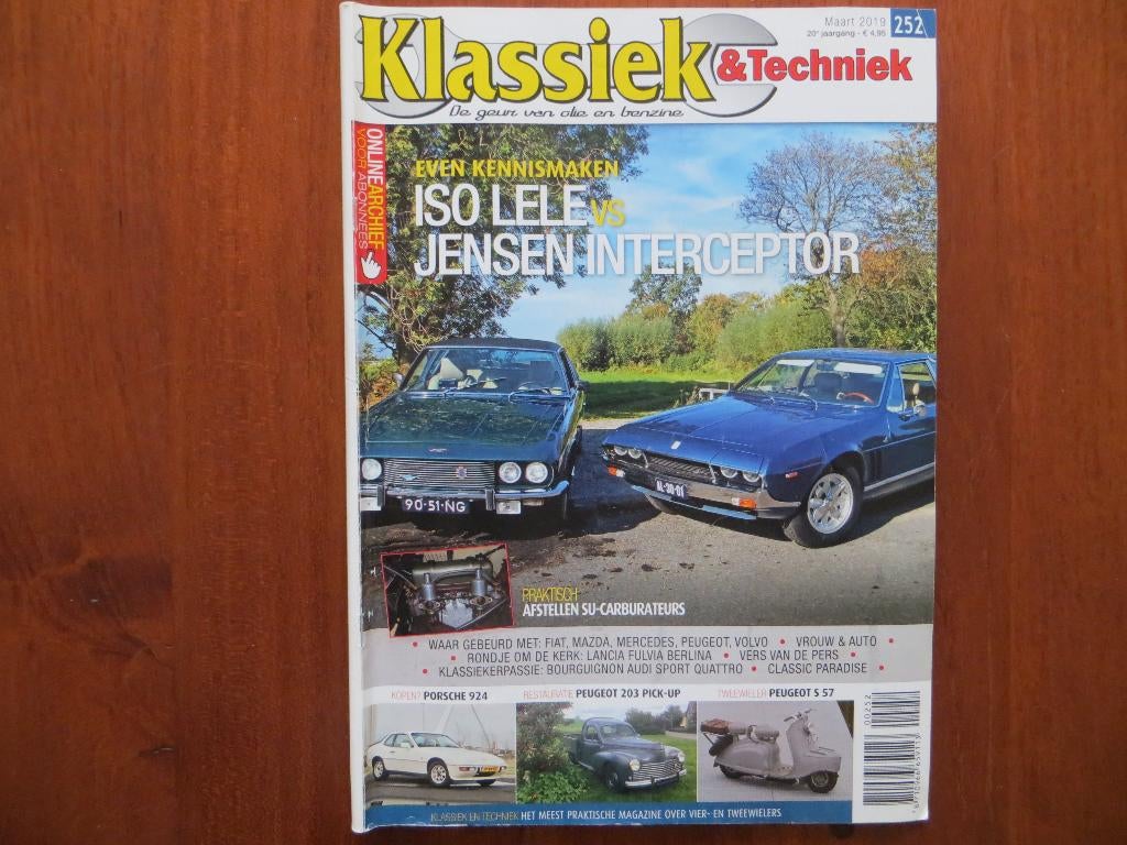 Klassiek & Techniek 252 Iso Lele, Jensen Interceptor Mk II, Ophalen of Verzenden, Nieuw, Porsche