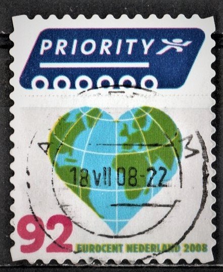 nvph 2561 Hart/Globe 2008, Verzenden, Na 1940, Gestempeld