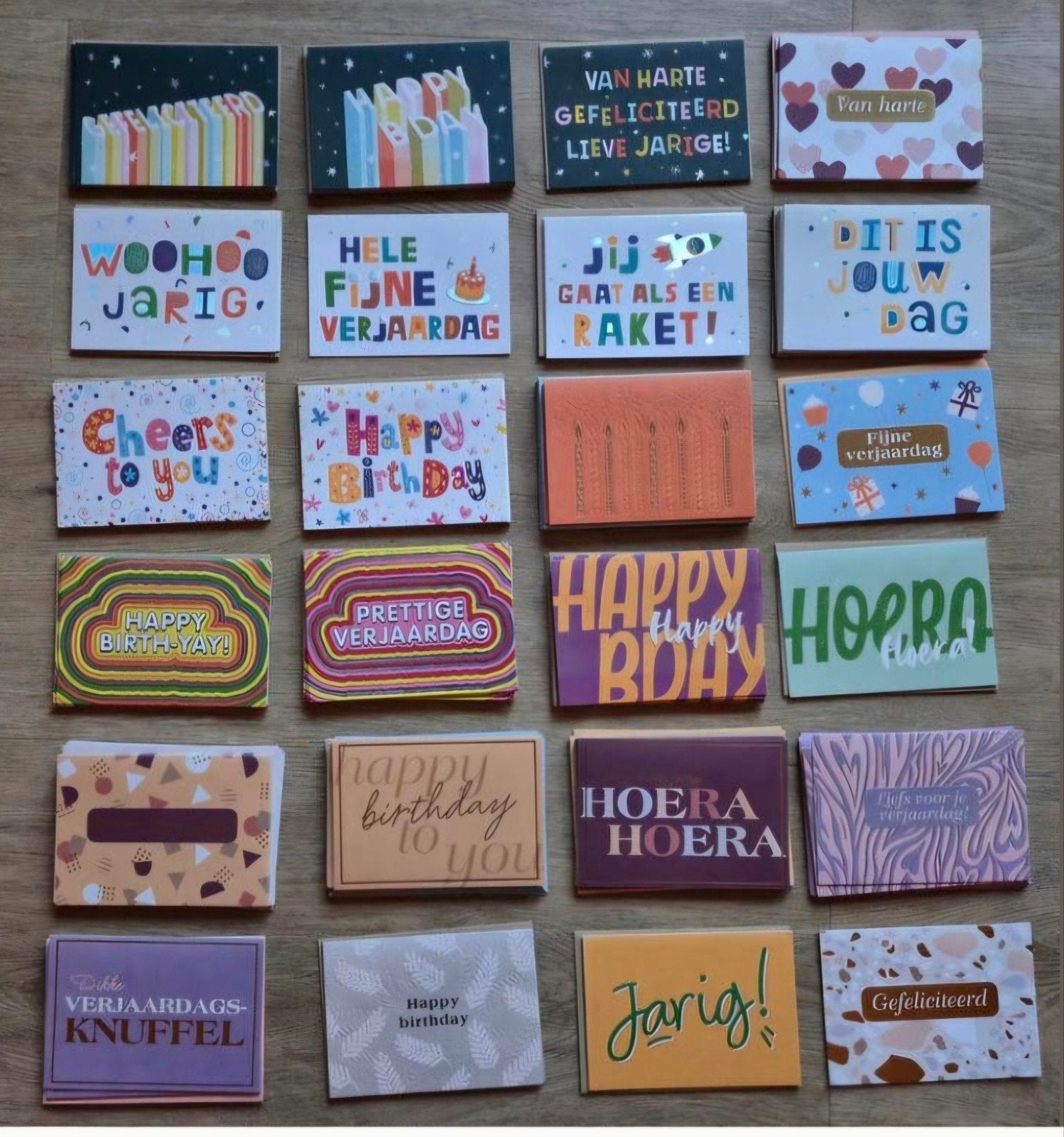 140 kleine felicitatie wenskaarten, Diversen, Ophalen of Verzenden