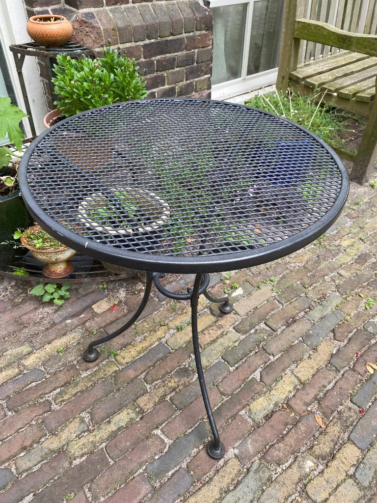 bistrotafeltje, Tuin en Terras, Tuintafels, Ophalen, Zo goed als nieuw, Rond, Metaal